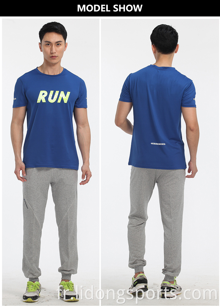 T-shirts sportives de mode Lidong Plus taille Men Men bon marché Vêtements vêtements Running Thirts T-shirts en Chine